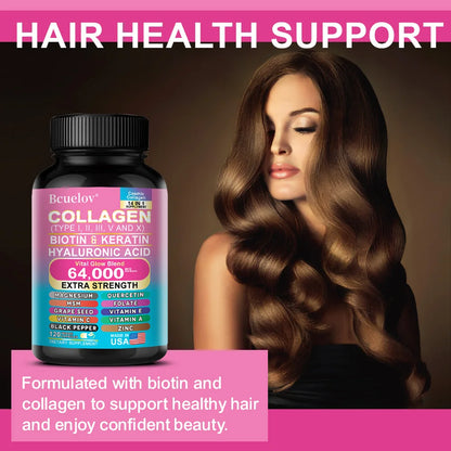 Collagen Peptide Supplement, Anti-Aging, Youthful Glow, Skin Elasticity, Strong Joints, Healthy Hair Growth, Healthy Nails