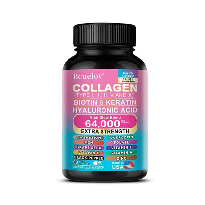 Collagen Peptide Supplement, Anti-Aging, Youthful Glow, Skin Elasticity, Strong Joints, Healthy Hair Growth, Healthy Nails